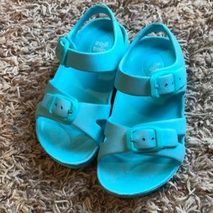 Blue sandals